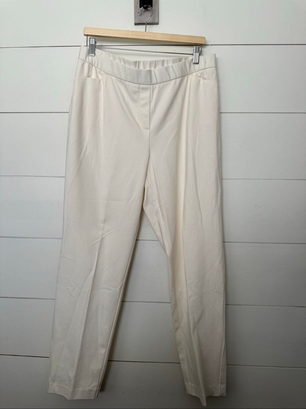 J. Jill Women’s Large Ponte Slim Leg Pants Cream